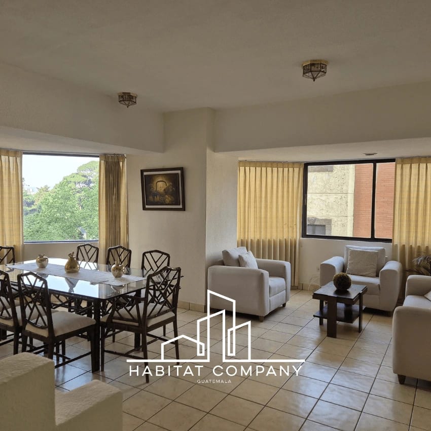 Furnished Apartment for Rent in Zone 14 Near Europlaza | 2 Bedrooms | Pool & Gym | US$1,175 — Apartamento en Alquiler en Zona 14, Guatemala, Ciudad — foto 1 de 8
