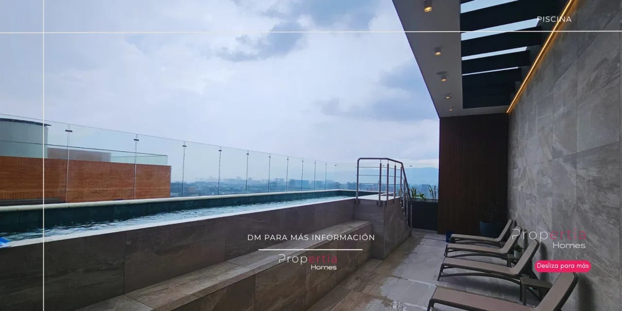 Piscina — Apartamento en Renta a Estrenar en Zona 15 — Apartamento en Alquiler en Hessen Apartamentos, Zona 15, Guatemala, Ciudad — foto 12 de 17