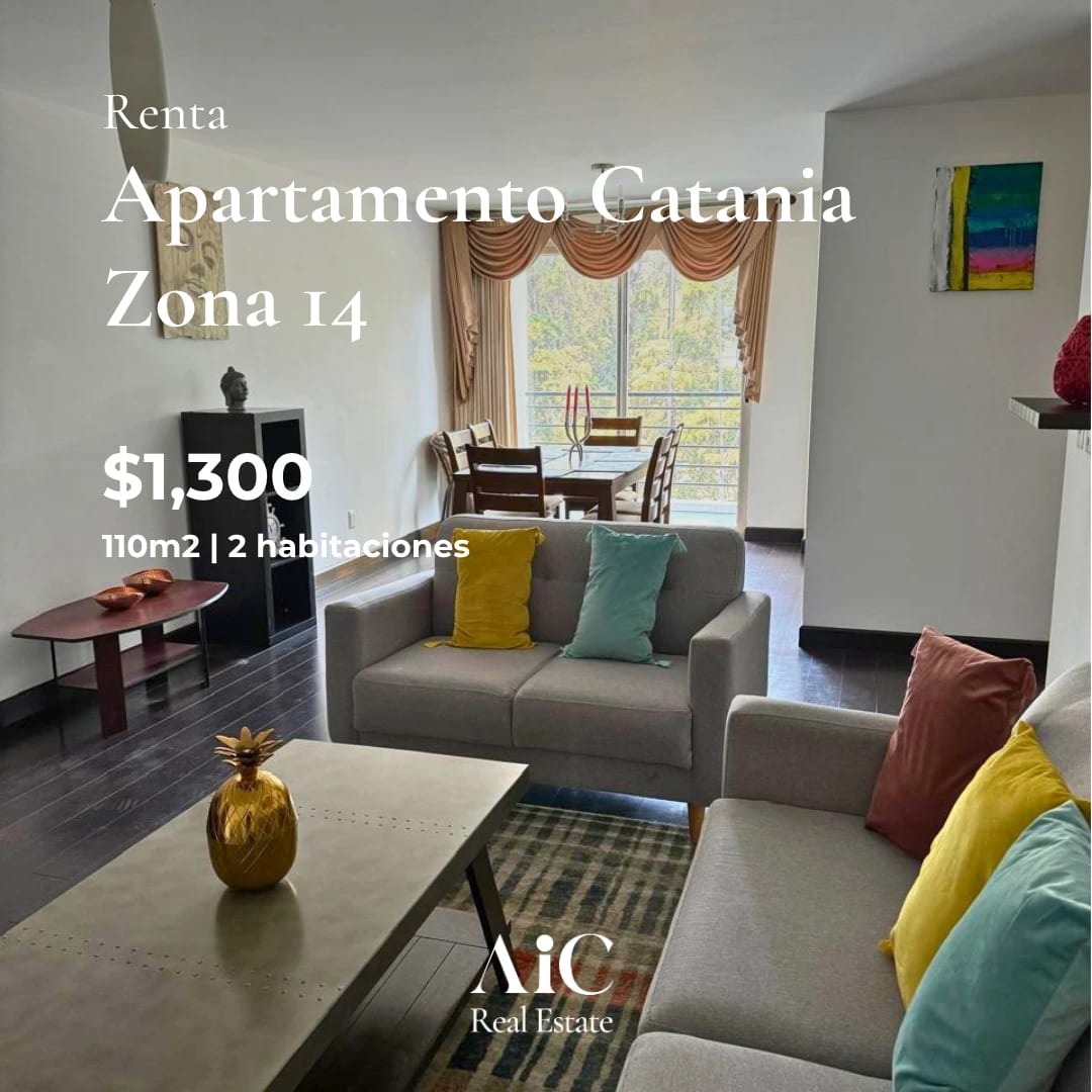 Apartamento Amueblado Edif. Catania 2 Habitaciones, Zona 14 — Apartamento en Alquiler en Catania, Zona 14, Guatemala, Ciudad — foto 1 de 5