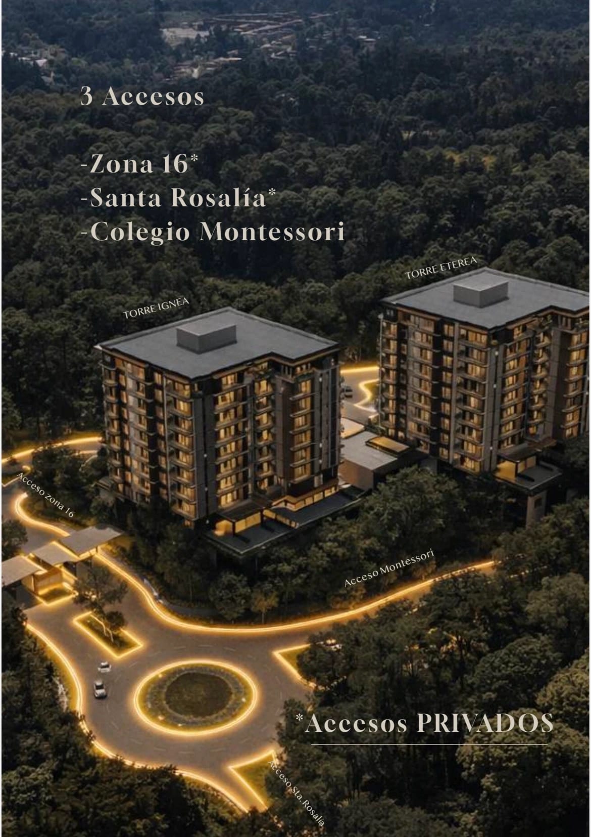 DOS TORRES DE APARTAMENTOS EN MEDIO DE LA NATURALEZA, desde 124 hasta 275 metros, VISITENOS — Apartamento en Venta en Santa Catarina Pinula, Guatemala, Ciudad — foto 3 de 6