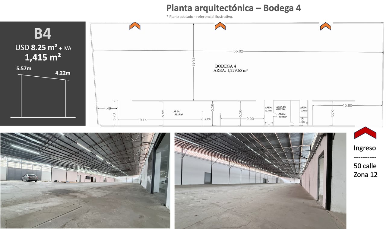 Bodegas No.3 y No.4 - a pocos metros de la Avenida Petapa Zona 12 — Bodega / Ofibodega en Alquiler en Altos de la colonia, Zona 12, Guatemala, Ciudad — foto 2 de 12