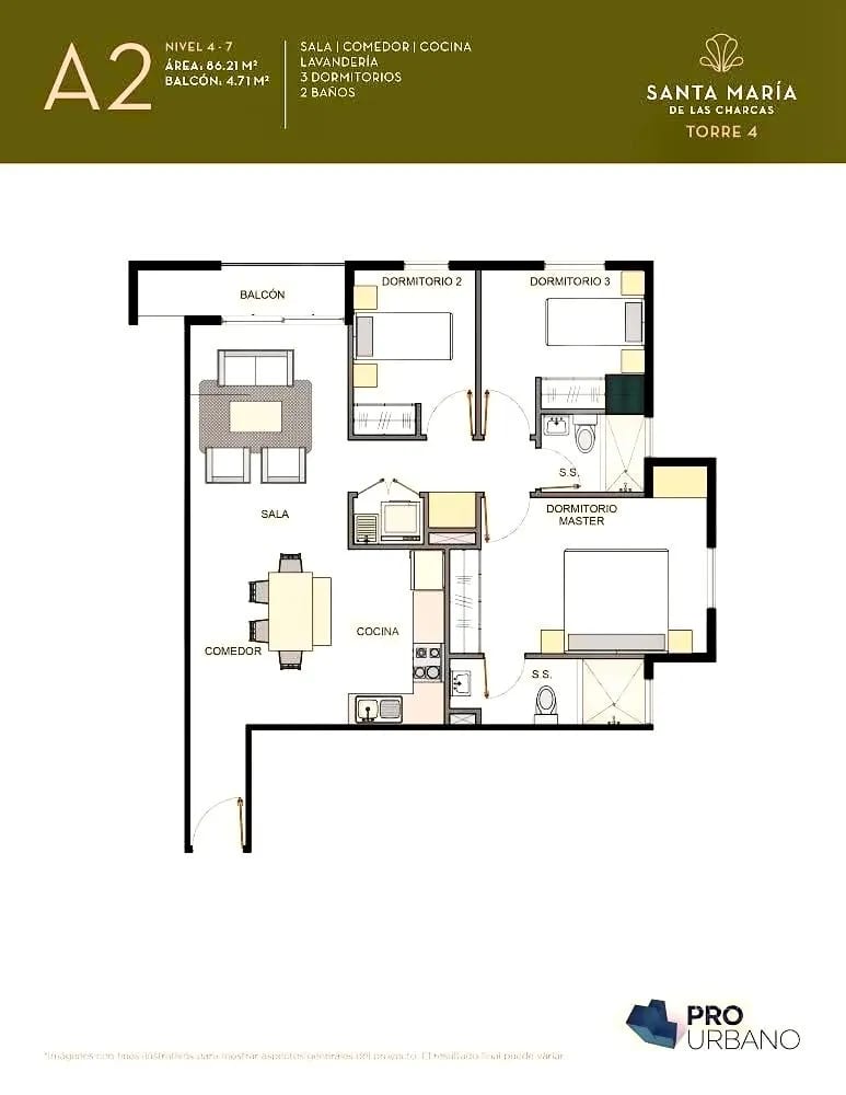 Zona 11 • Apartamento en Venta • Edificio Santa María de Las Charcas — Apartamento en Venta en Santa María de Las Charcas, Zona 11, Guatemala, Ciudad — foto 8 de 13