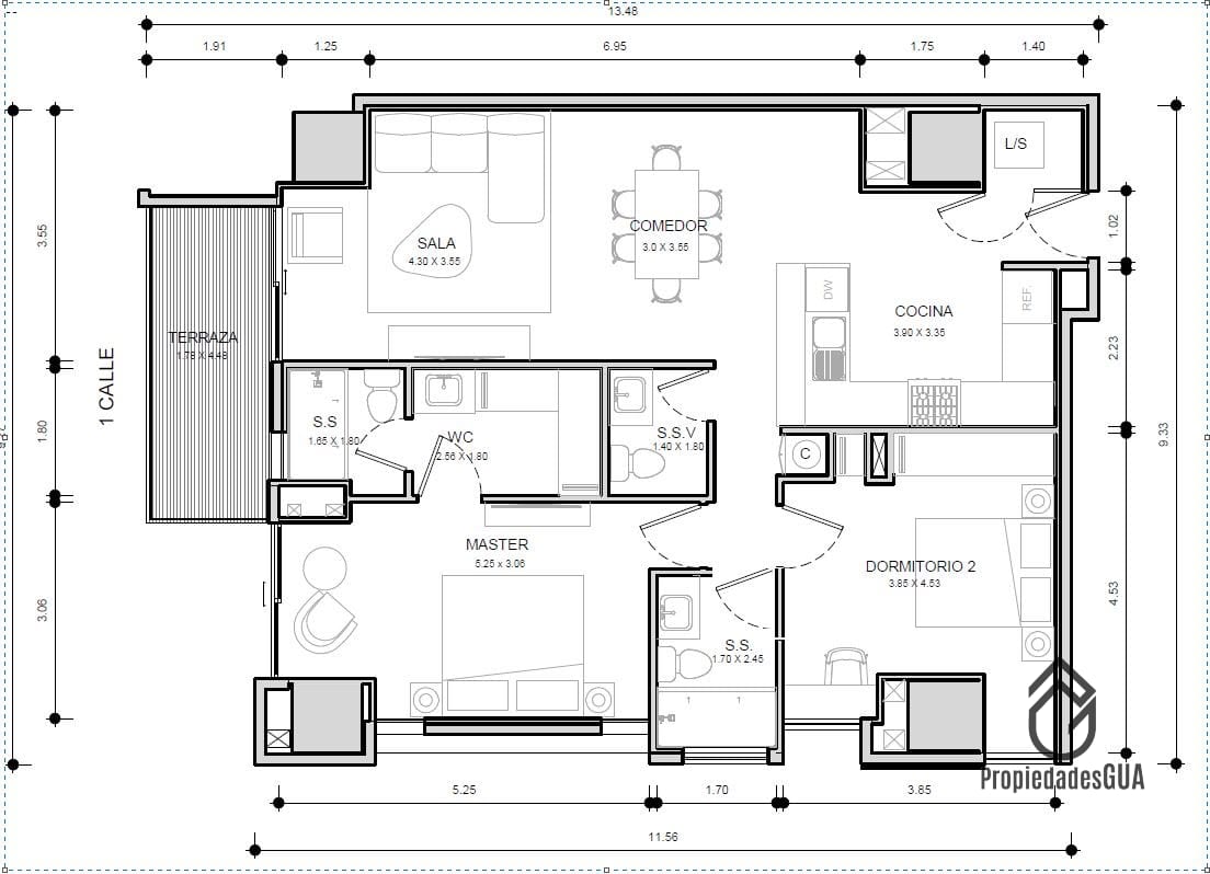 Apartamento en renta en Vhista zona 15 — Apartamento en Alquiler en Zona 15, Guatemala, Ciudad — foto 8 de 14