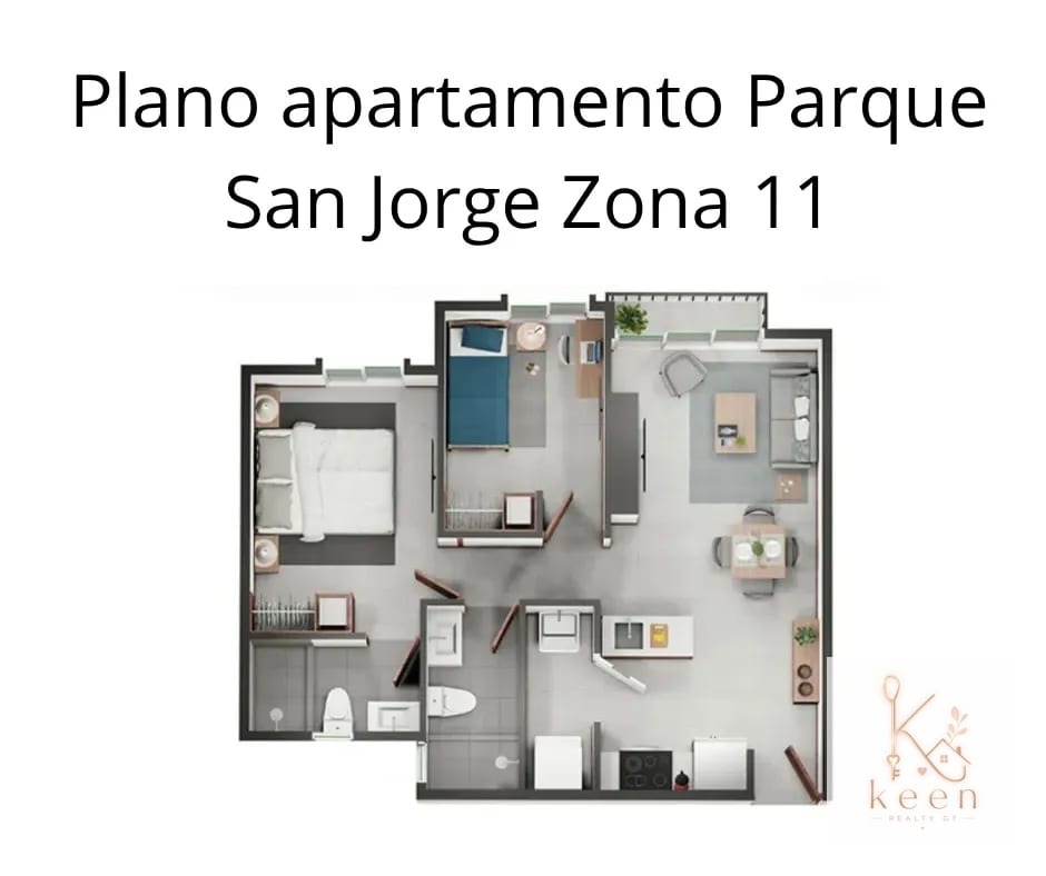 APARTAMENTO AMUEBLADO EN VENTA ZONA 11 EDIFICIO PARQUE SAN JORGE — Apartamento en Venta en Parque San Jorge, Zona 11, Guatemala, Ciudad — foto 11 de 13