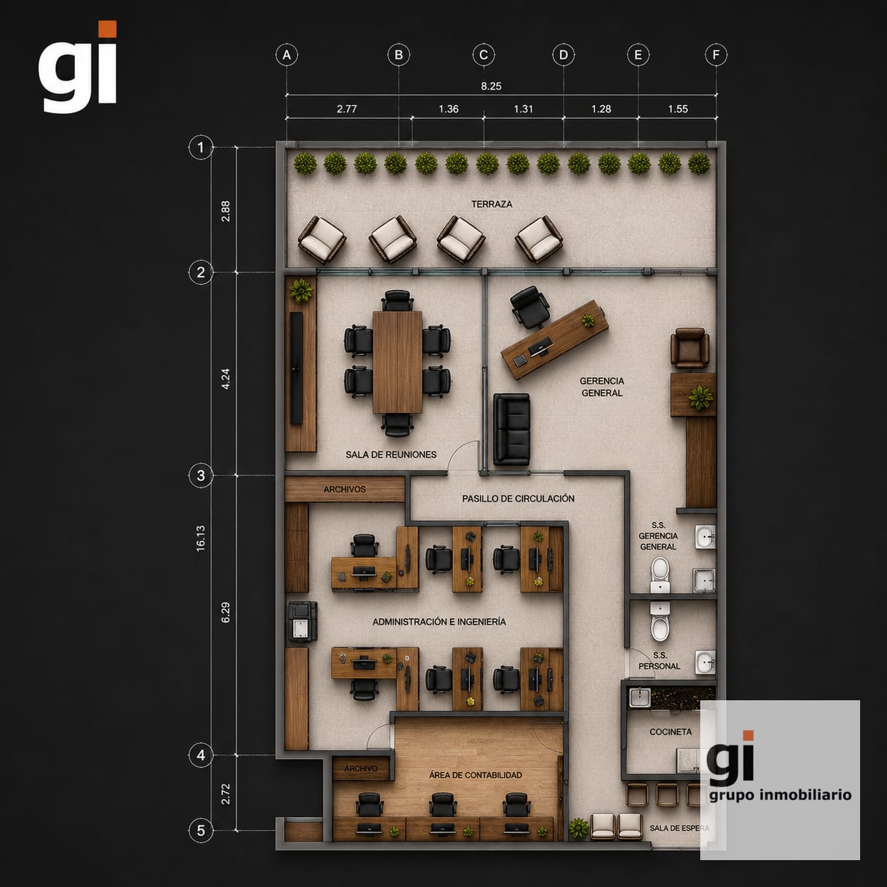 OFICINA EN VENTA EN PIALÉ, ZONA 10, CON TERRAZA PRIVADA. — Oficina en Venta en Pialé, Zona 10, Guatemala, Ciudad — foto 9 de 9