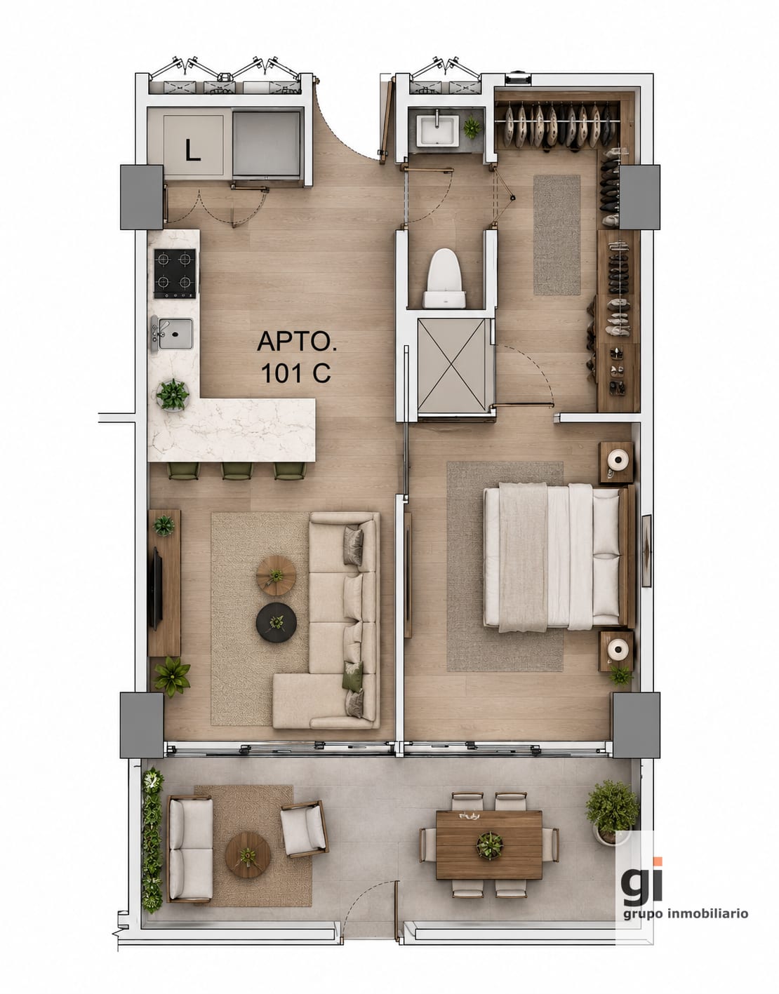 Apartamento de 1 dormitorio + balcón grande Shift Cayalá — Apartamento en Venta en Zona 16, Guatemala, Ciudad — foto 14 de 14