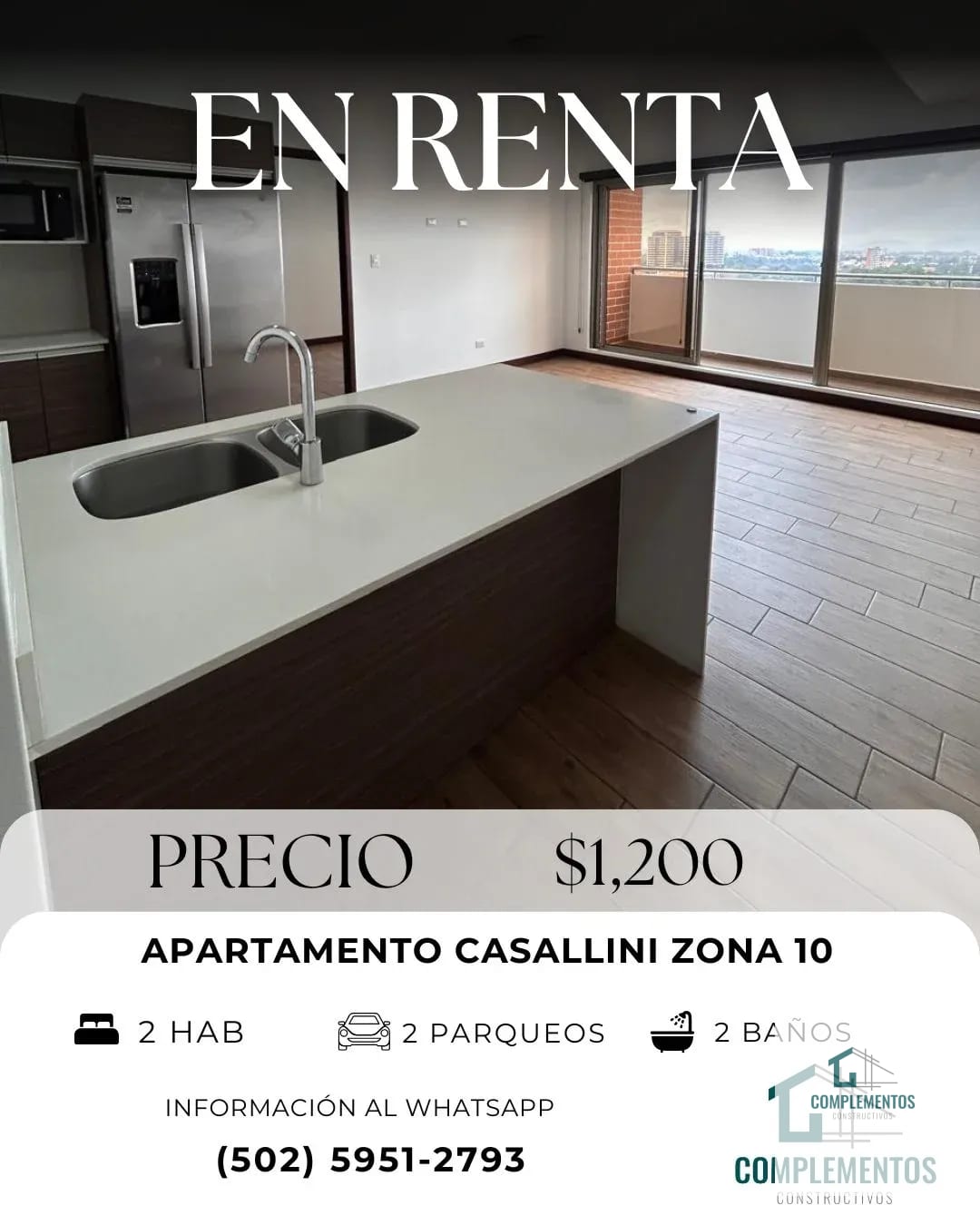 Casalini Diagonal 6, Apartamento en Renta zona 10 — Apartamento en Alquiler en Casalini Diagonal 6, Zona 10, Guatemala, Ciudad — foto 1 de 10