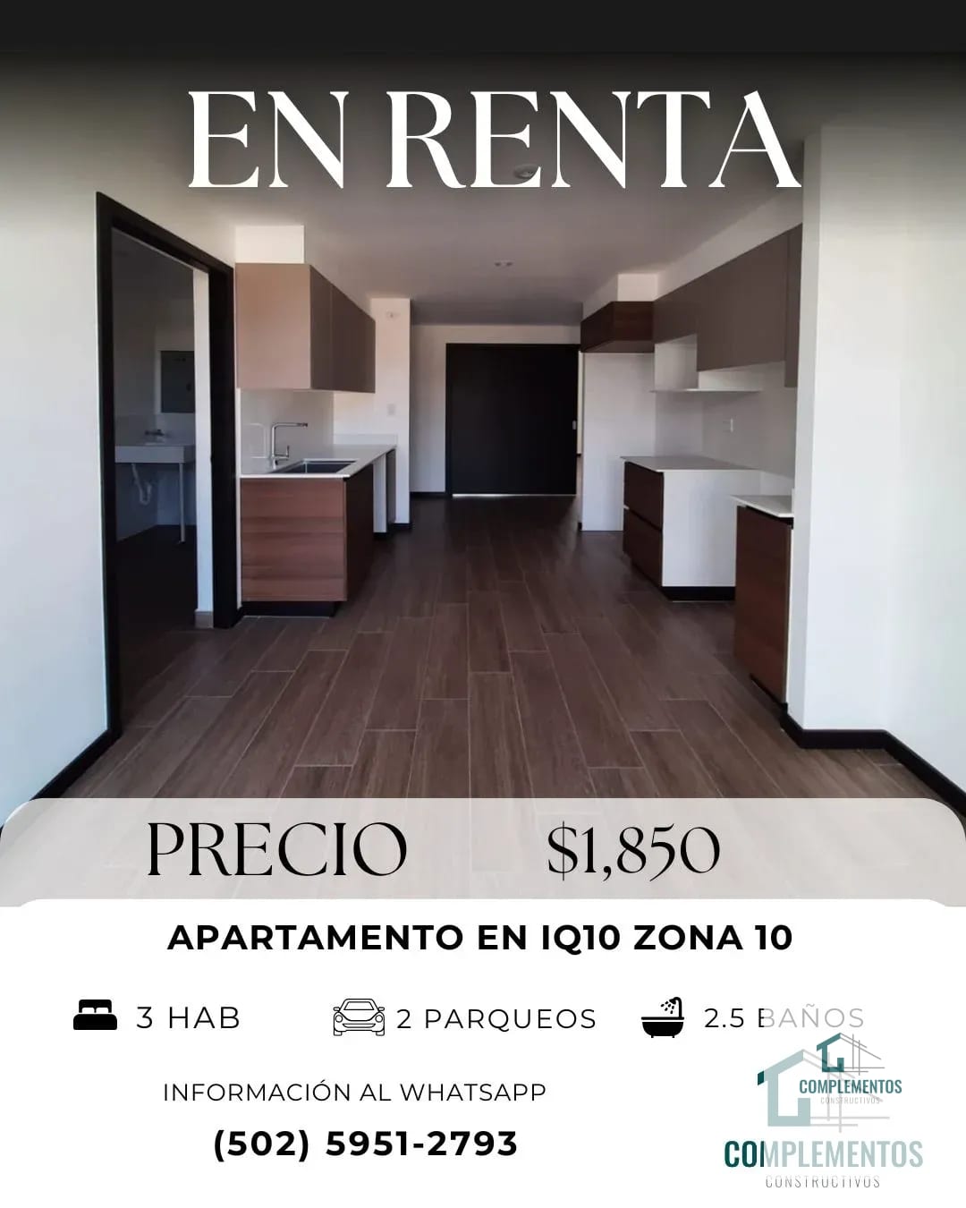 IQ10, Apartamento en Renta Zona 10 — Apartamento en Alquiler en IQ10, Zona 10, Guatemala, Ciudad — foto 1 de 10