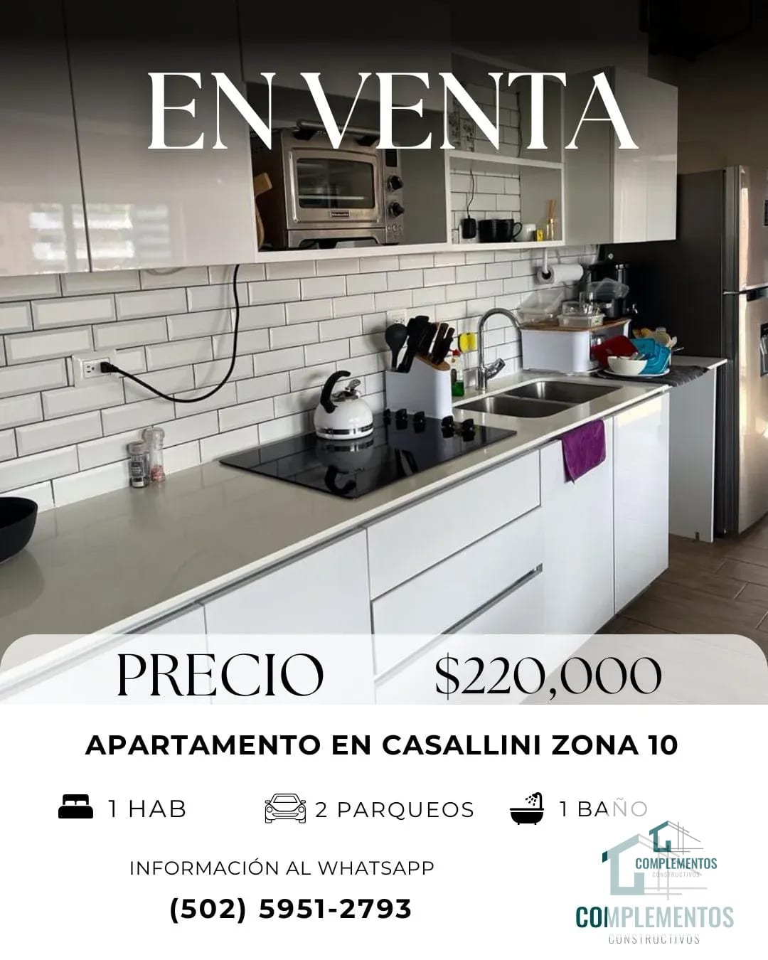 Casalini, Apartamento en Venta Zona 10 — Apartamento en Venta en Cassalini, Zona 10, Guatemala, Ciudad — foto 1 de 10