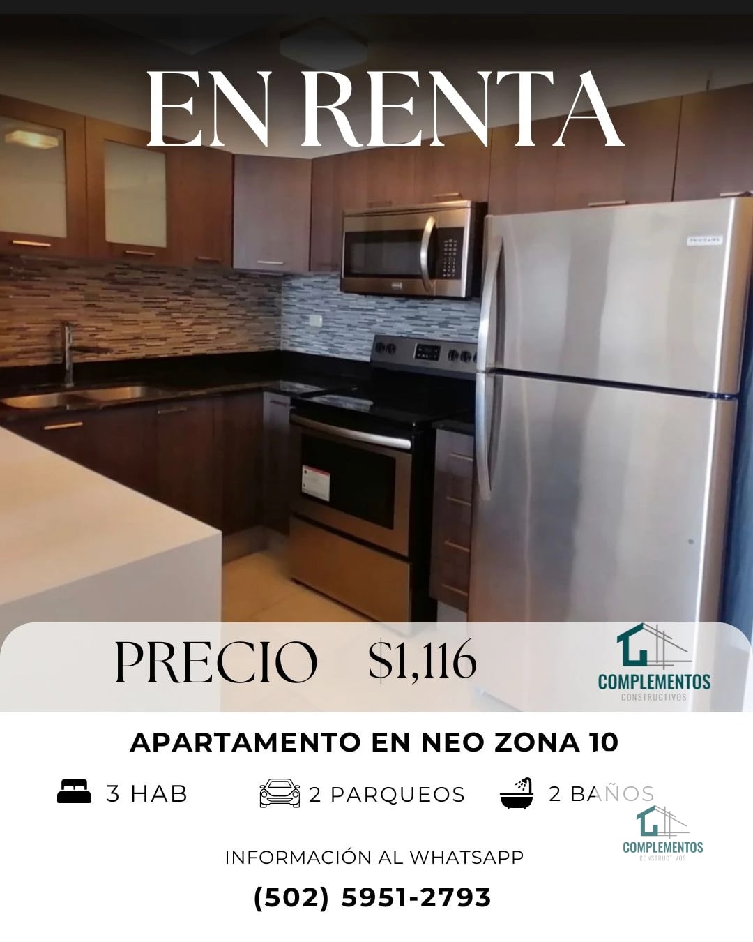 Neo, Apartamento en Renta Zona10, 3hab. 91 M2 — Apartamento en Alquiler en Neo Apartamentos, Zona 10, Guatemala, Ciudad — foto 1 de 10