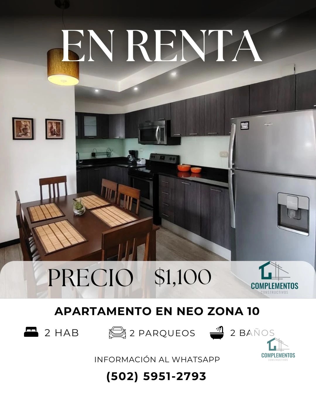 Neo, Apartamento en Renta Zona 10, 2hab. 75 m2. — Apartamento en Alquiler en Neo Apartamentos, Zona 10, Guatemala, Ciudad — foto 1 de 9