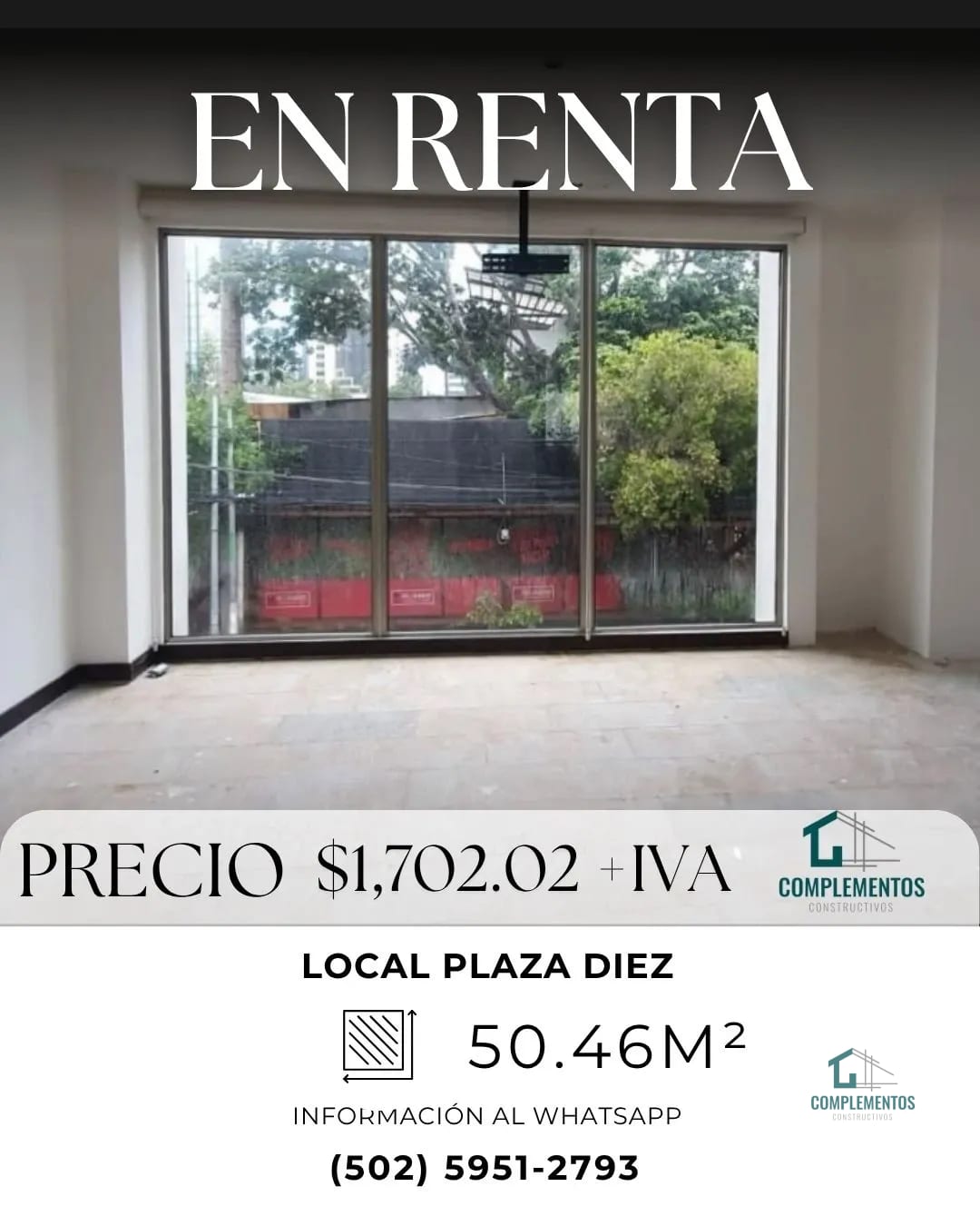Plaza Diez, Local en zona 10, 50.46m² — Local en Alquiler en Zona 10, Guatemala, Ciudad — foto 1 de 5