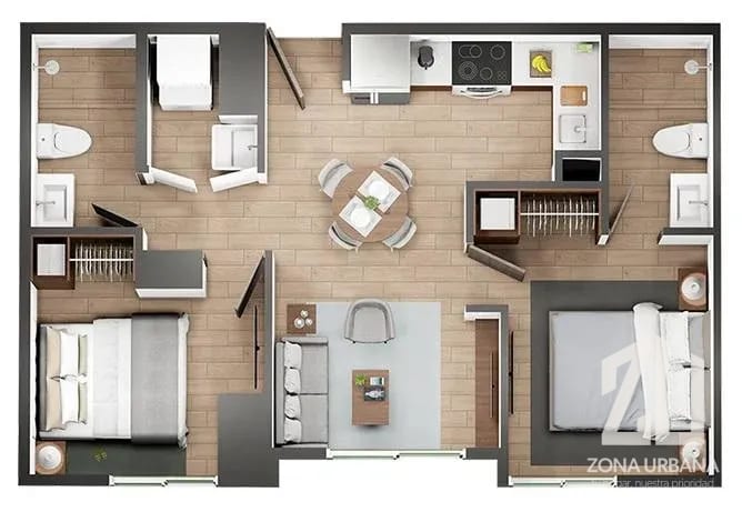 Apartamento 2 habitaciones Martel Z5 — Apartamento en Venta en Zona 5, Guatemala, Ciudad — foto 3 de 3