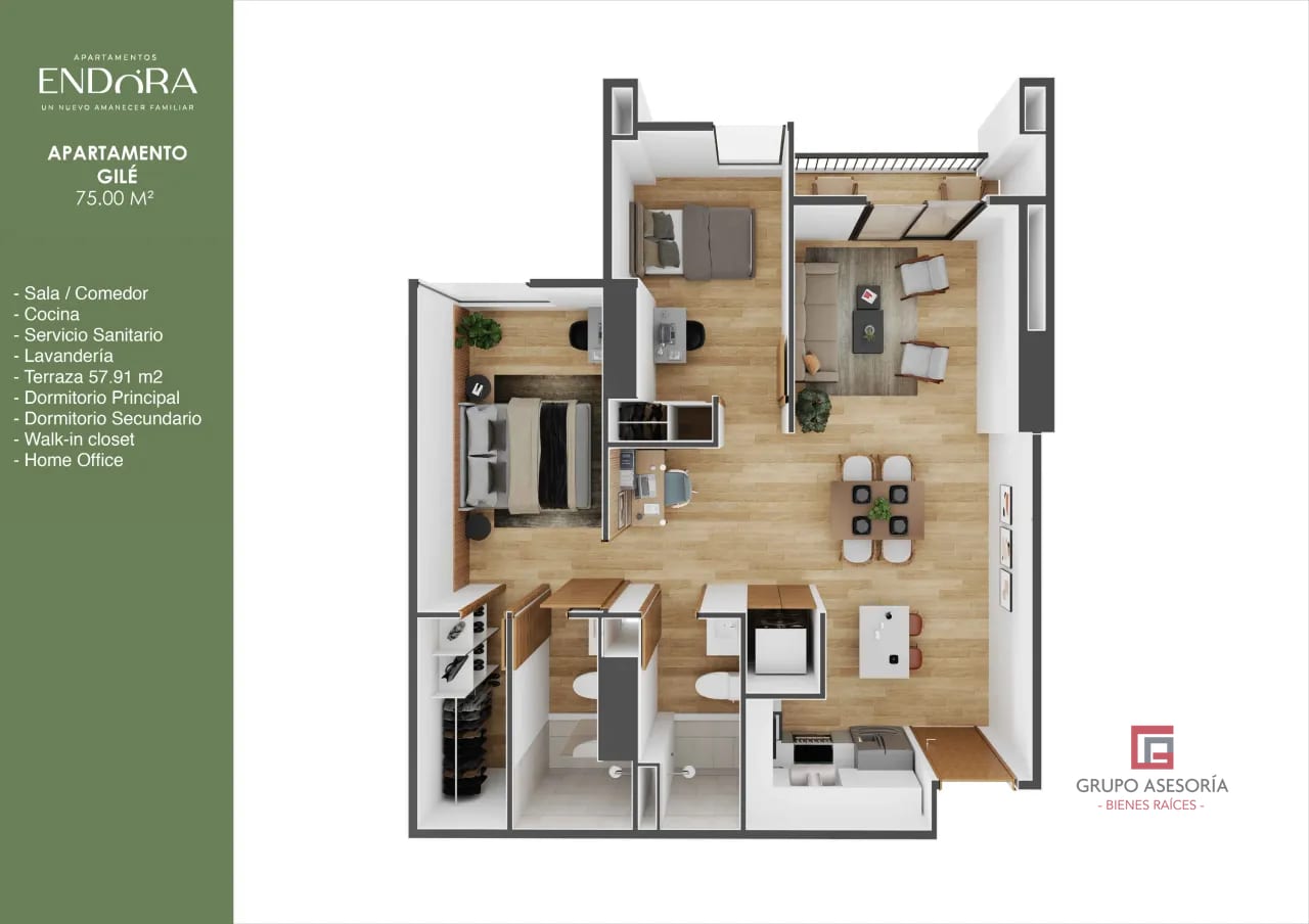 Venta de Cesión de Derechos | Apartamento Tipo Gilé | Zona 11 — Apartamento en Venta en Endóra, Zona 11, Guatemala, Ciudad — foto 2 de 14