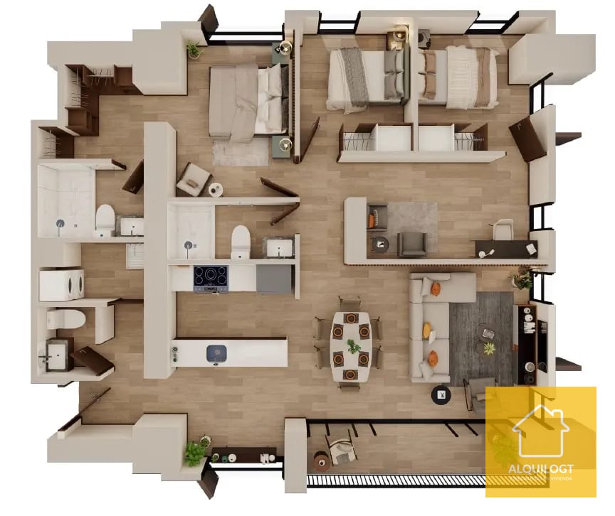 Apartamento en Avenida Mariscal Zona 11 de 3 Hab AGT3056 Altaire — Apartamento en Alquiler en Balmes 47, Zona 11, Guatemala, Ciudad — foto 3 de 11