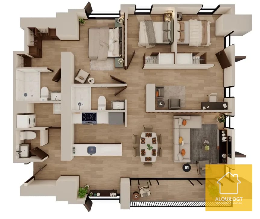 Apartamento en Avenida Mariscal Zona 11 de 3 Hab AGT3056 Altaire — Apartamento en Alquiler en Balmes 47, Zona 11, Guatemala, Ciudad — foto 2 de 11