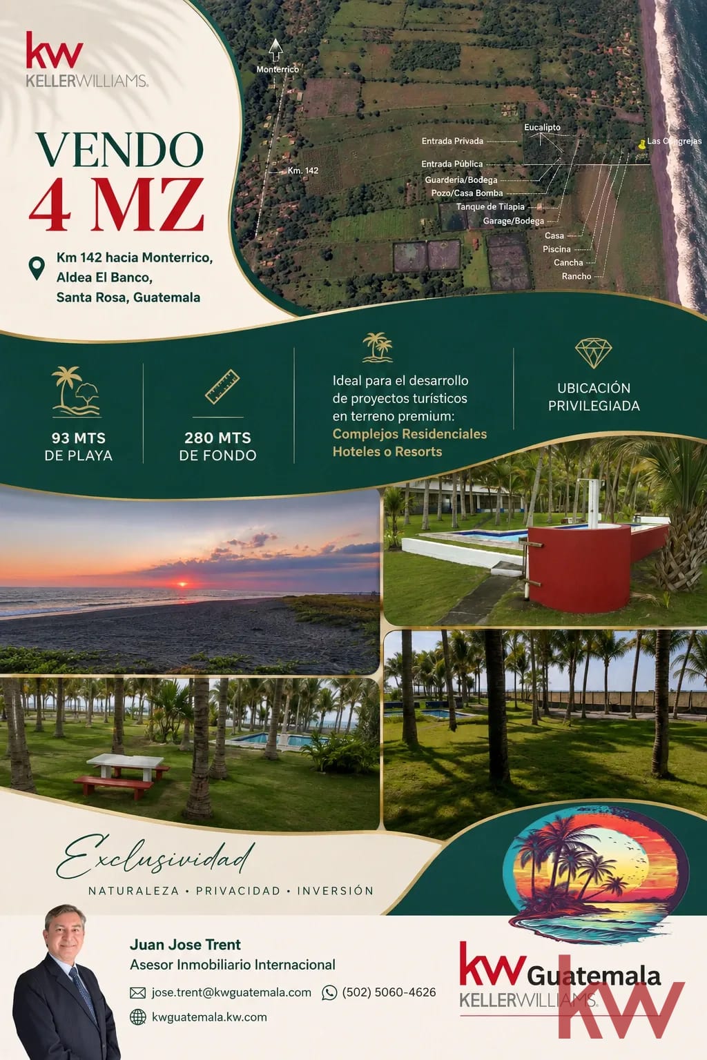 Terreno en Venta 4Mz a orillas del mar por Monterrico — Terreno en Venta en Cayman Suites, Monterrico, Santa Rosa — foto 5 de 5