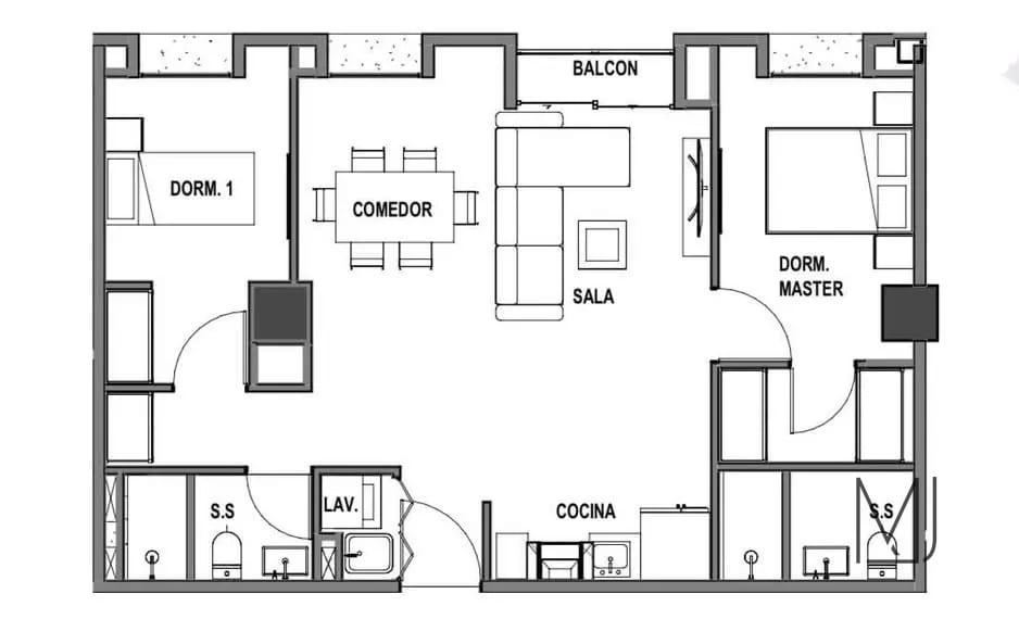 Apartamento en Alquiler | Villa Mariscal | Zona 11 | 2 habitaciones · Pet friendly