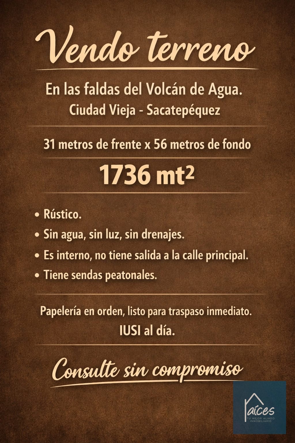 Terreno en venta Ciudad Vieja (*20) — Terreno en Venta en Ciudad Vieja, Sacatepéquez — foto 1 de 14