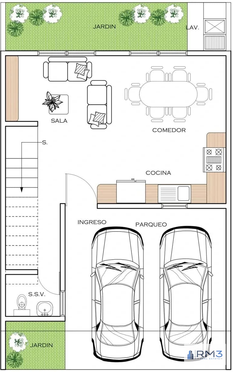 Primer Nivel — Casas en venta Balcones de San Cristobal, Condominio VENTI — Casa en Venta en Zona 8 Mixco, Guatemala, Ciudad — foto 4 de 15