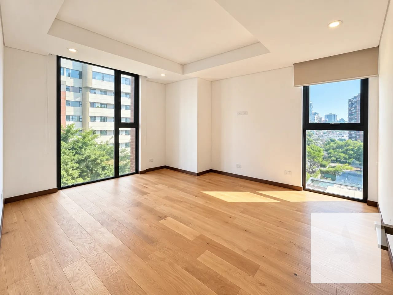 Dormitorio principal — Apartamento en renta | Reserva 5ta Avenida, Zona 14 | 3 habitaciones — Apartamento en Alquiler en Quinta Avenida, Zona 14, Guatemala, Ciudad — foto 9 de 14