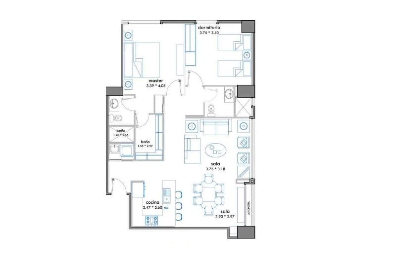 Apartamento en alquiler cerca de Zona Pradera — Apartamento en Alquiler en Zona 10, Guatemala, Ciudad — foto 13 de 13