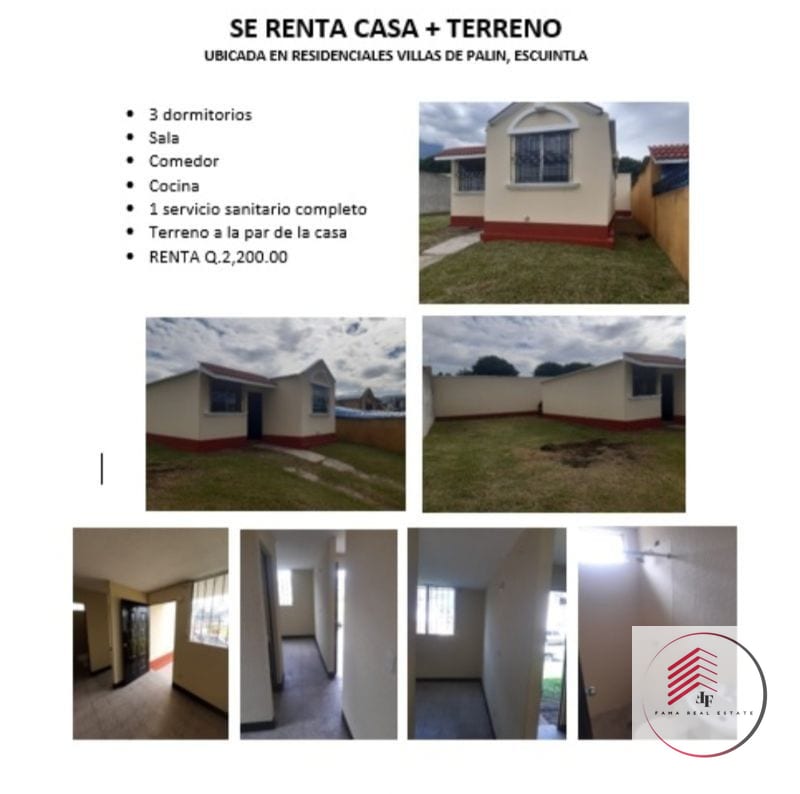 SE VENDE CASA MAS TERRENO EN VILLAS DE PALIN ESCUINTLA — Casa en Venta en Palín, Escuintla — foto 1 de 1