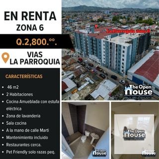 Apartamento En Renta zona 6 — Apartamento en Alquiler en Torre Martí, Zona 6, Guatemala, Ciudad — miniatura 3 de 12