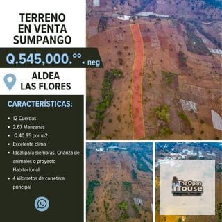Terreno en venta en Sumpango Aldea Las Flores — Terreno en Venta en Sumpango, Sacatepéquez — miniatura 1 de 8