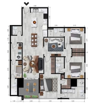 Apartamento en Venta en Zona 10 con EspaciosFuncionales — Apartamento en Venta en Zona 10, Guatemala, Ciudad — miniatura 8 de 17