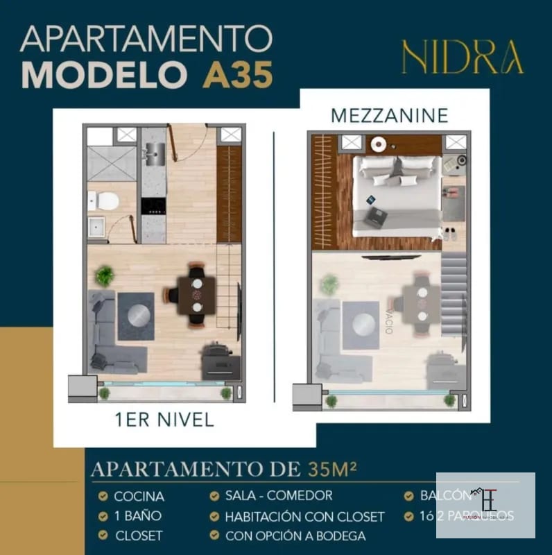 Vendo Loft para estrenar en Zona 15 VH1. Dentro de garita — Apartamento en Venta en Vista Hermosa I, Zona 15, Guatemala, Ciudad — foto 7 de 8