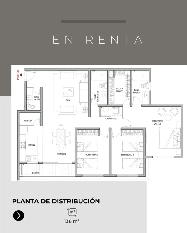 Amplitud, Vista y Confort | Apartamento Equipado de 3 Hab.-SEGUERIA Z. 14 — Apartamento en Alquiler en Segheria, Zona 14, Guatemala, Ciudad — foto 4 de 17