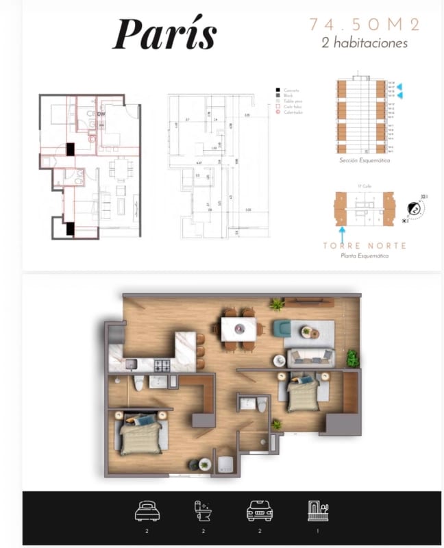 Apartamentos en planos en Edificio Vie Proceres! — Apartamento en Venta en Zona 10, Guatemala, Ciudad — foto 10 de 12