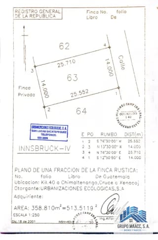 Vendo 3 Terrenos Innsbruck Santo Domingo Xenacoj — Terreno en Venta en Santo Domingo Xenacoj, Sacatepéquez — miniatura 4 de 7