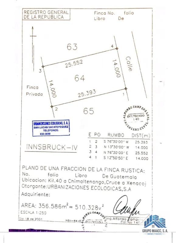 Vendo 3 Terrenos Innsbruck Santo Domingo Xenacoj — Terreno en Venta en Santo Domingo Xenacoj, Sacatepéquez — foto 3 de 7