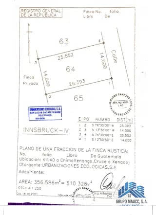 Vendo 3 Terrenos Innsbruck Santo Domingo Xenacoj — Terreno en Venta en Santo Domingo Xenacoj, Sacatepéquez — miniatura 3 de 7
