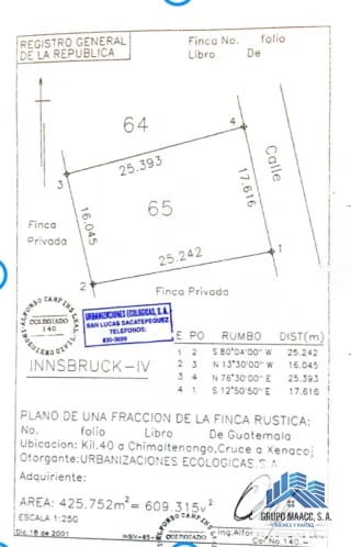 Vendo 3 Terrenos Innsbruck Santo Domingo Xenacoj — Terreno en Venta en Santo Domingo Xenacoj, Sacatepéquez — miniatura 2 de 7