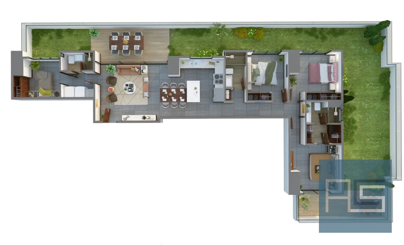 *Moderno Apto para estrenar en Alquiler de 3 habitaciones con jardín y dorm de servicio en Vista Hermosa II, zona 15* — Apartamento en Alquiler en Arles, Zona 15, Guatemala, Ciudad — foto 1 de 17