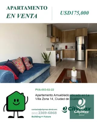 Apartamento en Venta en Zona 14 La Villa — Apartamento en Alquiler en AOKI, Zona 14, Guatemala, Ciudad — miniatura 1 de 17