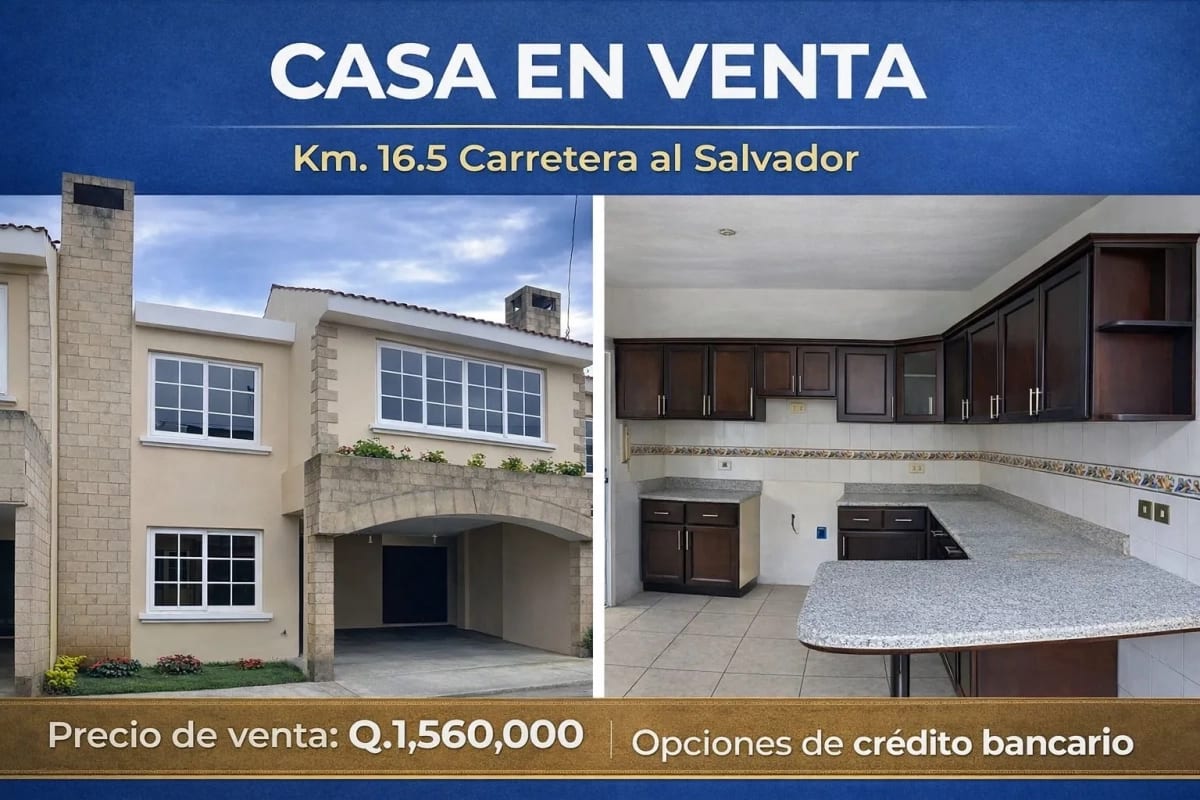 Casa en Venta Carretera al Salvador km.16.5 — Casa en Venta en km 16-20, Carretera a El Salvador, Guatemala, Ciudad — foto 1 de 10