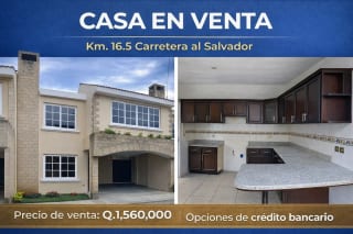 Casa en Venta Carretera al Salvador km.16.5 — Casa en Venta en km 16-20, Carretera a El Salvador, Guatemala, Ciudad — miniatura 1 de 10