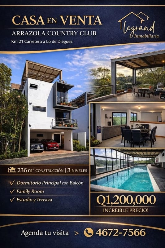 Casa en Venta en Arrazola Country Club Carretera al Salvador — Casa en Venta en km 16-20, Carretera a El Salvador, Guatemala, Ciudad — foto 1 de 7