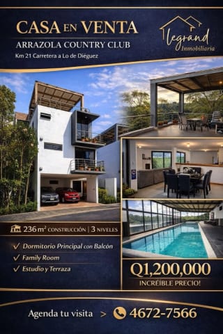 Casa en Venta en Arrazola Country Club Carretera al Salvador — Casa en Venta en km 16-20, Carretera a El Salvador, Guatemala, Ciudad — miniatura 1 de 7