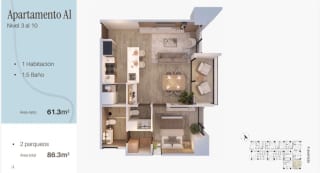 Apartamento en Planos — Apartamento en Venta en Zona 10, Guatemala, Ciudad — miniatura 5 de 6