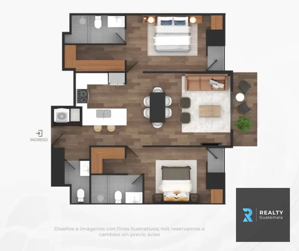 PROYECTO Apartamentos para estrenar Casalini Los Arcos, Zona 10 — Apartamento en Venta en Casalini Los Arcos, Zona 10, Guatemala, Ciudad — foto 7 de 14