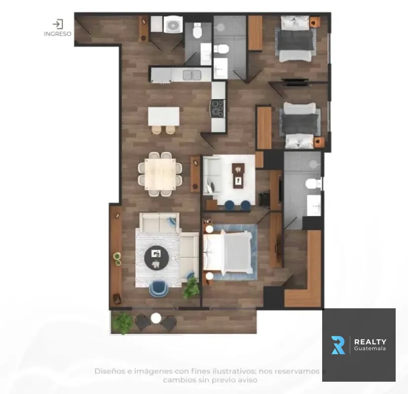 PROYECTO Apartamentos para estrenar Casalini Los Arcos, Zona 10 — Apartamento en Venta en Casalini Los Arcos, Zona 10, Guatemala, Ciudad — foto 6 de 14