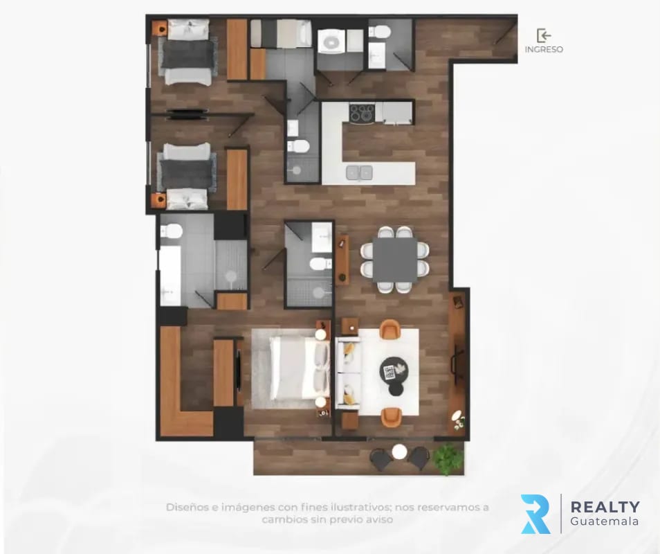 PROYECTO Apartamentos para estrenar Casalini Los Arcos, Zona 10 — Apartamento en Venta en Casalini Los Arcos, Zona 10, Guatemala, Ciudad — foto 5 de 14