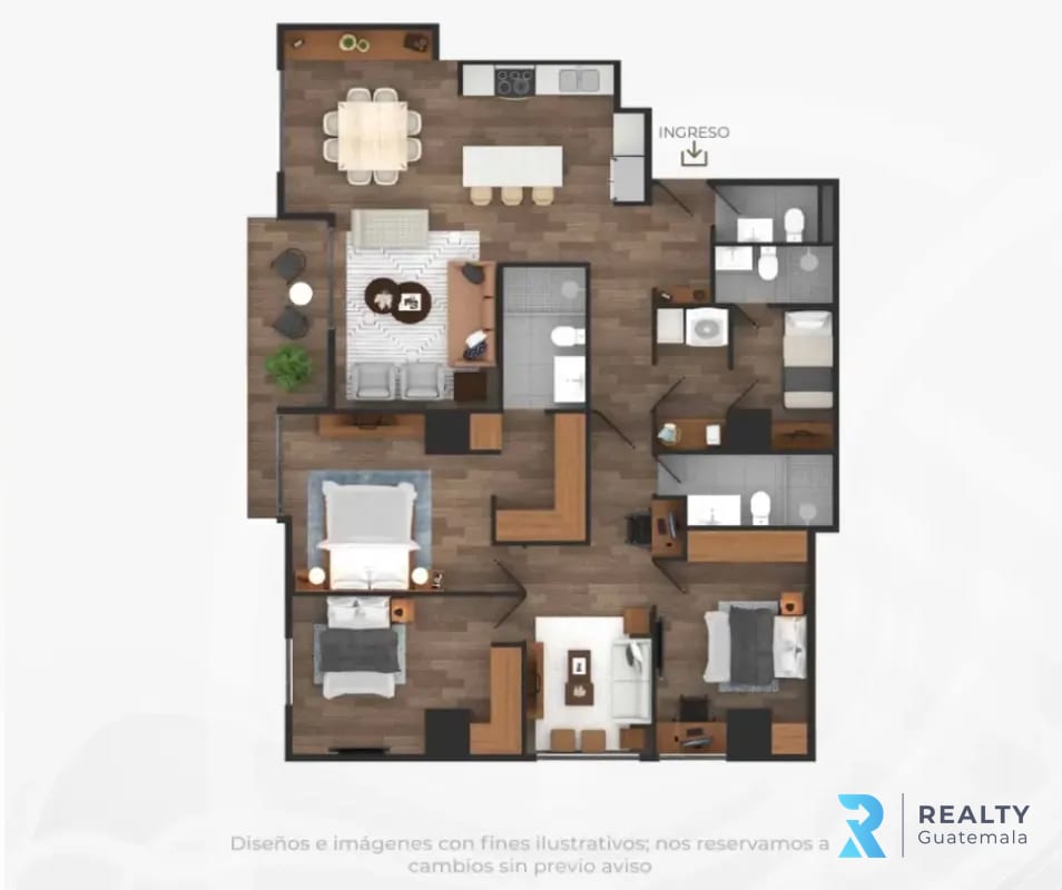 PROYECTO Apartamentos para estrenar Casalini Los Arcos, Zona 10 — Apartamento en Venta en Casalini Los Arcos, Zona 10, Guatemala, Ciudad — foto 4 de 14