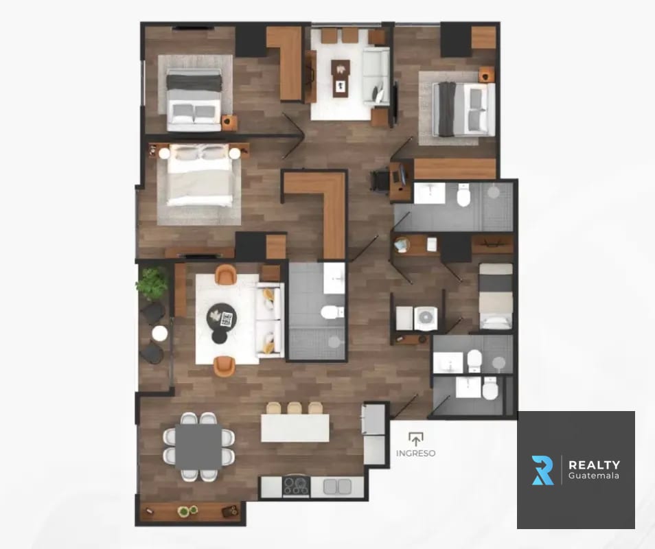 PROYECTO Apartamentos para estrenar Casalini Los Arcos, Zona 10 — Apartamento en Venta en Casalini Los Arcos, Zona 10, Guatemala, Ciudad — foto 3 de 14