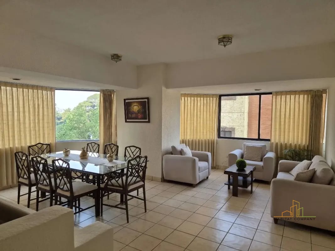 APARTAMENTO AMUEBLADO EN RENTA ZONA 14- 2dorm/1 parqueo — Apartamento en Alquiler en Villalbosque, Zona 14, Guatemala, Ciudad — foto 4 de 5